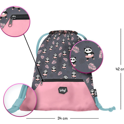 Baagl Panda Gymtas met Rits