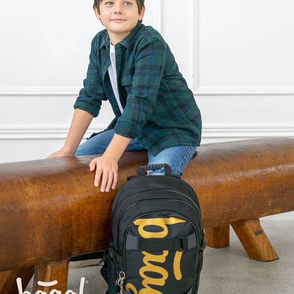 Baagl Schooltas Skate Gold