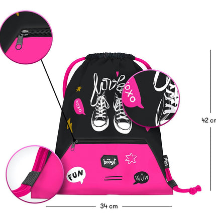Baagl Sneakers Gymtas met Rits