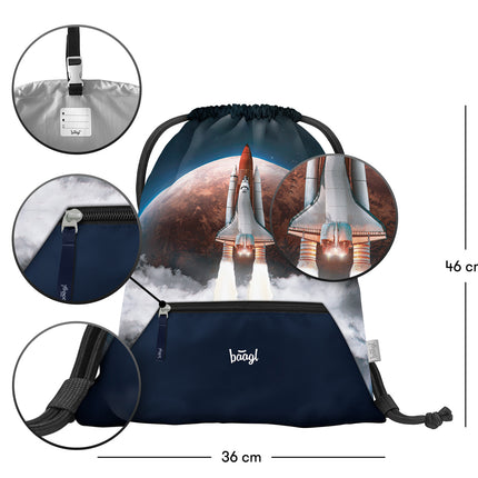 Baagl Space Shuttle Gymtas met Rits
