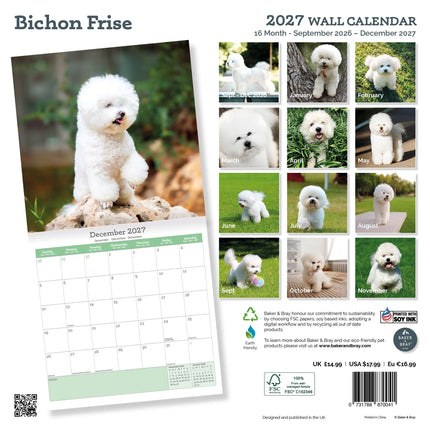 Baker & Bray Bichon Frise Kalender 2027