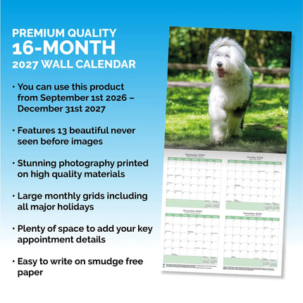 Baker & Bray Bobtail / Old English Sheepdog Kalender 2027