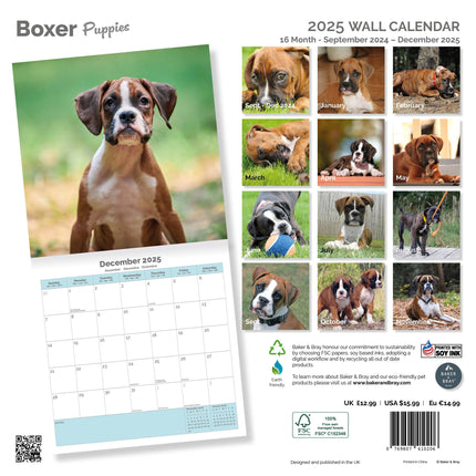 Baker & Bray Boxer Puppies Kalender 2025
