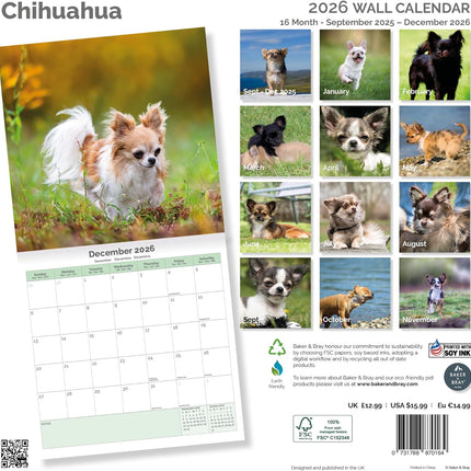 Baker & Bray Chihuahua Kalender 2026
