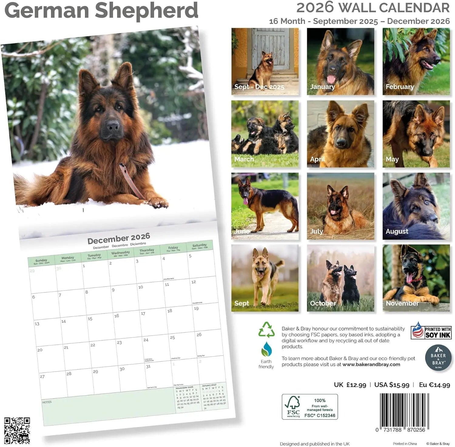 Duitse Herder Kalender 2026 Slimline Kopen? Bestel Online Duitse Herder Kalender 2026 Slimline Kopen? Bestel Online