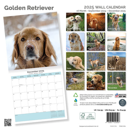 Baker & Bray Golden Retriever Kalender 2025