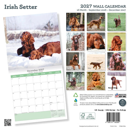 Baker & Bray Ierse Setter Kalender 2027