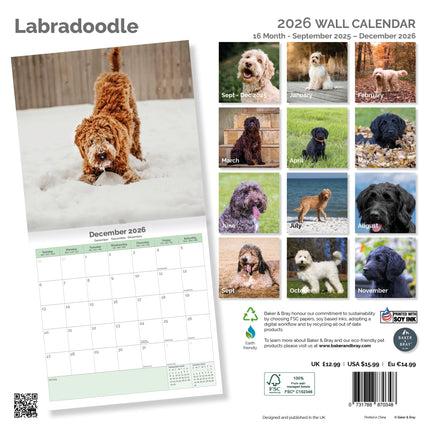 Baker & Bray Labradoodle Kalender 2026