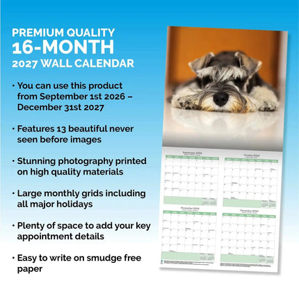 Baker & Bray Miniatuur Schnauzer Puppies Kalender 2027