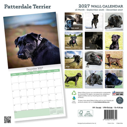Baker & Bray Patterdale Terrier Kalender 2027