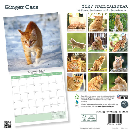 Baker & Bray Rode Katten Kalender 2027