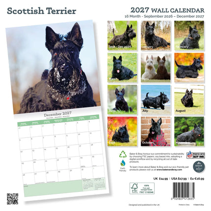 Baker & Bray Schotse Terrier Kalender 2027