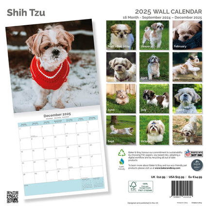 Baker & Bray Shih Tzu Kalender 2025