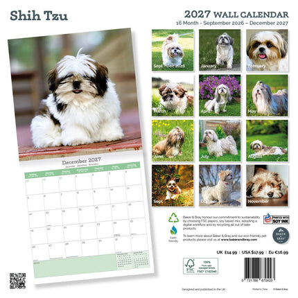 Baker & Bray Shih Tzu Kalender 2026