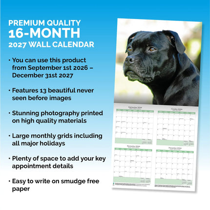 Baker & Bray Staffordshire Bull Terrier Kalender 2026