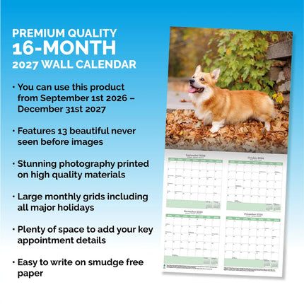 Baker & Bray Welsh Corgi Kalender 2026