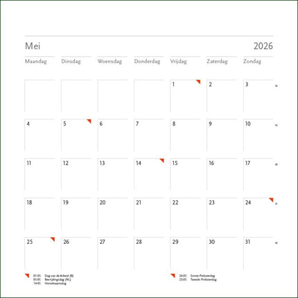 Bekking & Blitz Blanco Kalender 2026