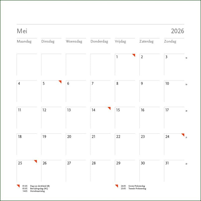 Bekking & Blitz Blanco Kalender 2026