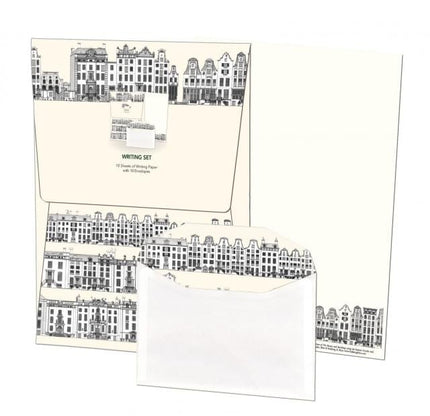 Bekking & Blitz Briefpapier met enveloppen: Canal Houses, Caspar Jacobsz. Philips, Collection Rijksmuseum A'dam