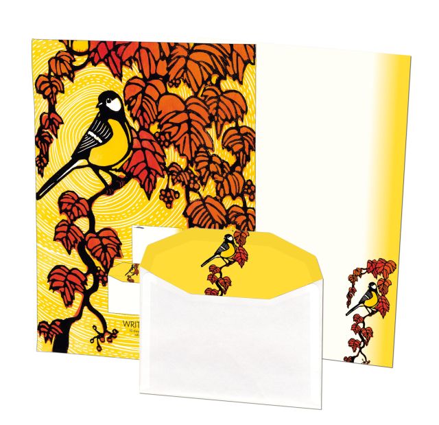 Bekking & Blitz Briefpapier met enveloppen: Dit gaat nooit voorbij, Koolmees, Octavie Wolters