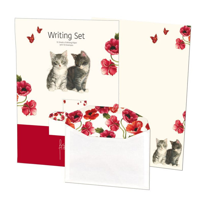 Bekking & Blitz Briefpapier met enveloppen: Franciens Kittens & Poppies