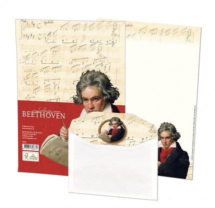 Bekking & Blitz Briefpapier met enveloppen: Ludwig van Beethoven, Joseph Karl Stieler, Beethoven-Haus Bonn