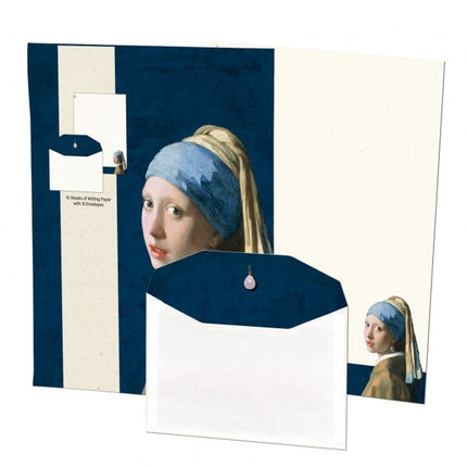Bekking & Blitz Briefpapier met enveloppen – Meisje met de parel, Johannes Vermeer, Mauritshuis