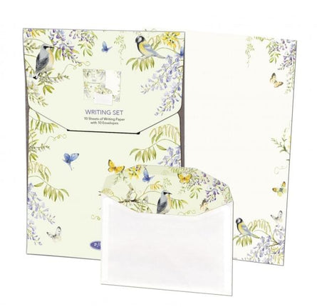 Bekking & Blitz Briefpapier met enveloppen: Vogels in blauweregen, Janneke Brinkman-Salentijn
