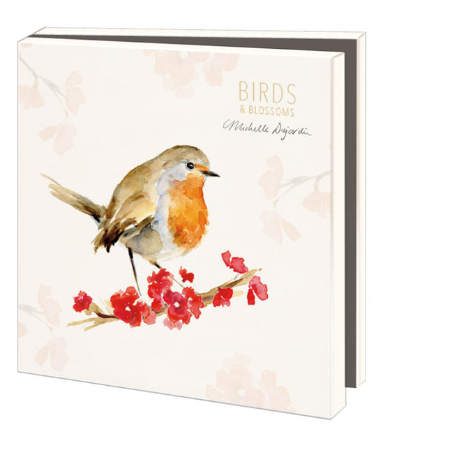Bekking & Blitz Kaartenmapje 10 kaarten Birds en Blossoms, Michelle Dujardin