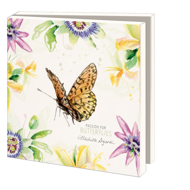 Bekking & Blitz Kaartenmapje 10 kaarten Butterflies, Michelle Dujardin