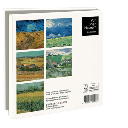 Bekking & Blitz Kaartenmapje 10 stuks met enveloppen – Landscapes, Van Gogh Museum