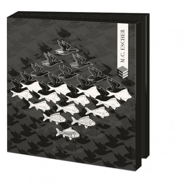 Bekking & Blitz Kaartenmapje Black & White, M.C. Escher, 10 Stuks met Enveloppen