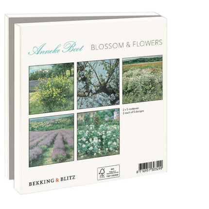 Bekking & Blitz Kaartenmapje Blossom & Flowers, Anneke Boot 10 Stuks