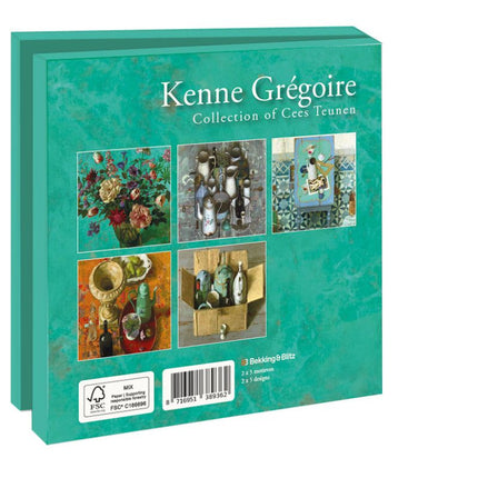 Bekking & Blitz Kaartenmapje Collectie van Cees Teunen, Kenne Gregoire 10 Stuks