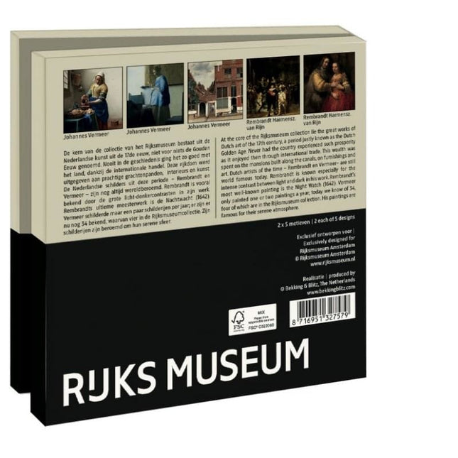 Bekking & Blitz Kaartenmapje Collection Rijksmuseum Amsterdam 10 Stuks met Enveloppen