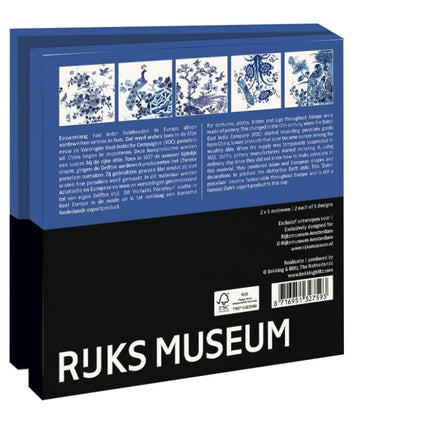 Bekking & Blitz Kaartenmapje Delft Blue, Collection Rijksmuseum 10 Stuks