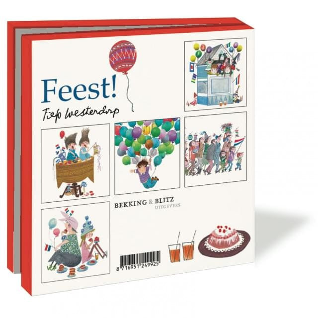 Bekking & Blitz Kaartenmapje Feest, Fiep Westendorp 10 Stuks met enveloppen