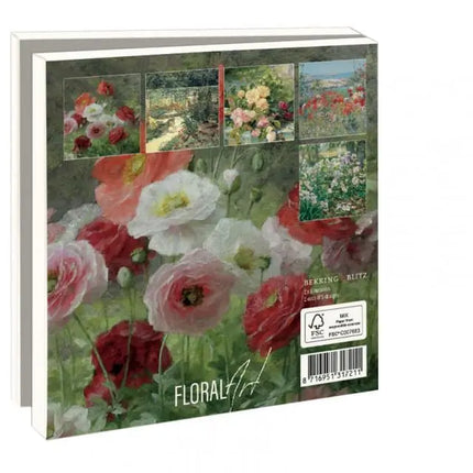 Bekking & Blitz Kaartenmapje Floral Art 10 Stuks
