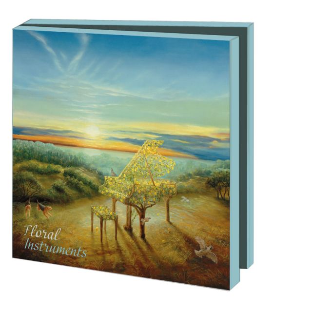 Bekking & Blitz Kaartenmapje Floral instruments, Timothy Martin 10 Stuks