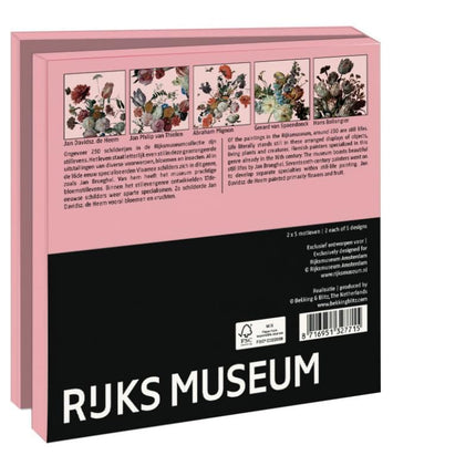 Bekking & Blitz Kaartenmapje Flowers, Collection Rijksmuseum 10 Stuks