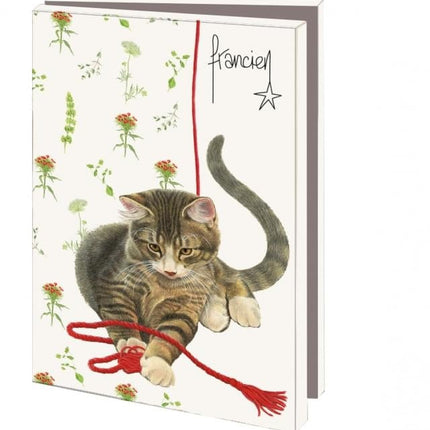 Bekking & Blitz Kaartenmapje Franciens Katten, 10 Stuks met Enveloppen Rode Draad