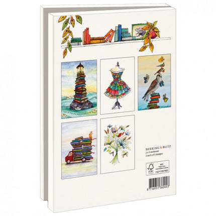 Bekking & Blitz Kaartenmapje Groot: Betoverd door boeken, Gea Valk