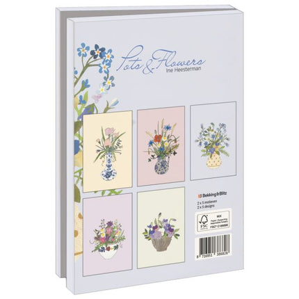 Bekking & Blitz Kaartenmapje Groot: Pots & Flowers, Ine Heesterman