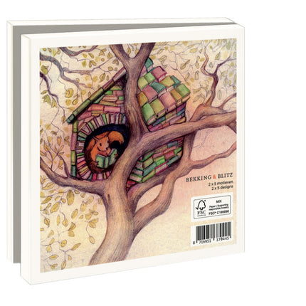 Bekking & Blitz Kaartenmapje House of writing, Gea Valk 10 Stuks