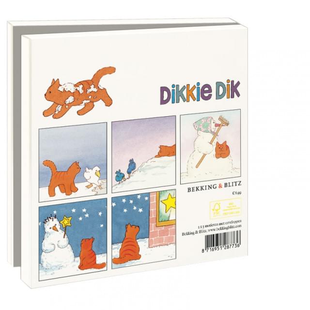 Bekking & Blitz Kaartenmapje Jet Boeke, Dikkie Dik 10 Stuks met Enveloppen