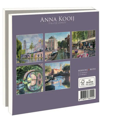 Bekking & Blitz Kaartenmapje Kleurrijk Utrecht, Anna Kooij 10 Stuks