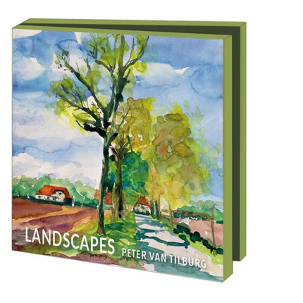 Bekking & Blitz Kaartenmapje Landscapes, Peter van Tilburg 10 Stuks