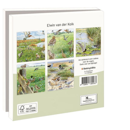 Bekking & Blitz Kaartenmapje Landschappen, Elwin van der Kolk 10 Stuks