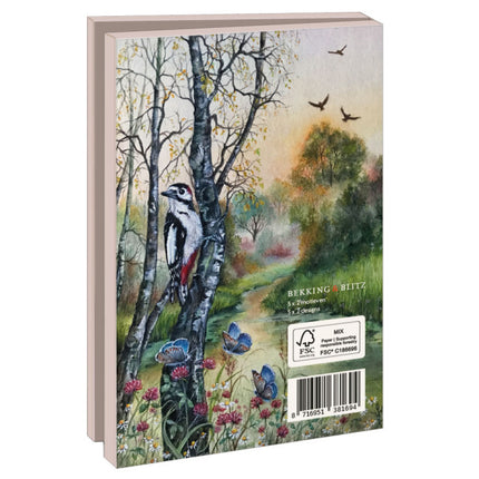 Bekking & Blitz Kaartenmapje met env, klein: Vogels, Dennis Meijering