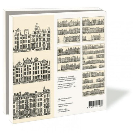 Bekking & Blitz Kaartenmapje met env, vierkant: Canal Houses, Caspar Philips Jacobszoon